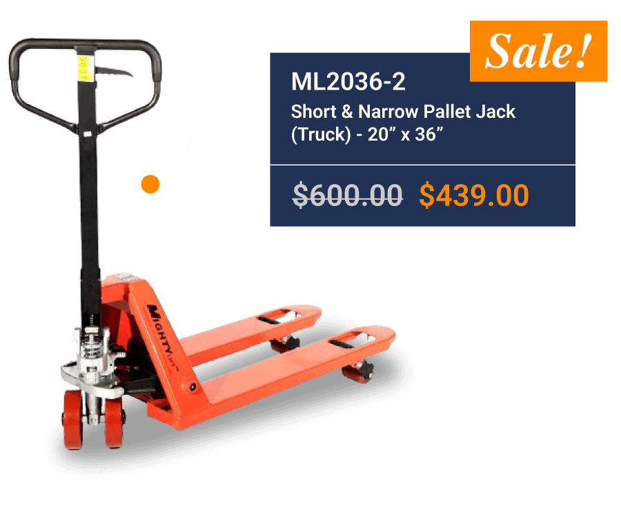 ML2036-2 Short & Narrow Pallet Jack (Truck) - 20” x 36”